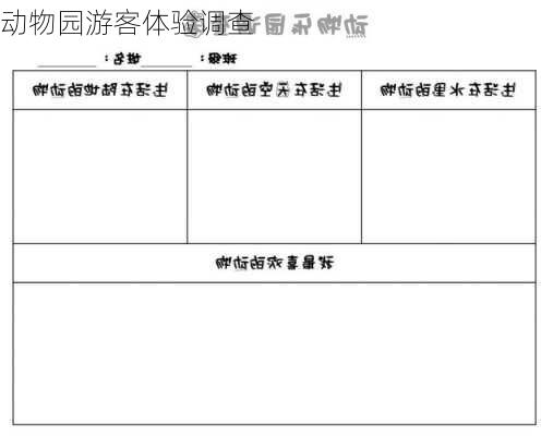 动物园游客体验调查