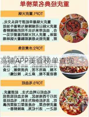 高德APP美食榜单查询