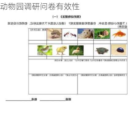 动物园调研问卷有效性