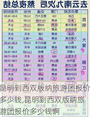 昆明到西双版纳旅游团报价多少钱,昆明到西双版纳旅游团报价多少钱啊