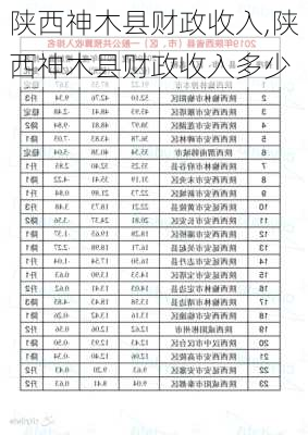 陕西神木县财政收入,陕西神木县财政收入多少