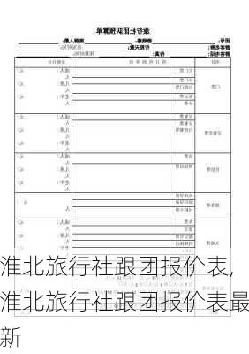 淮北旅行社跟团报价表,淮北旅行社跟团报价表最新