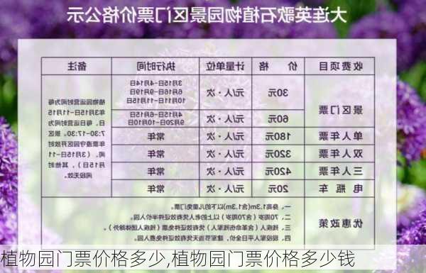 植物园门票价格多少,植物园门票价格多少钱