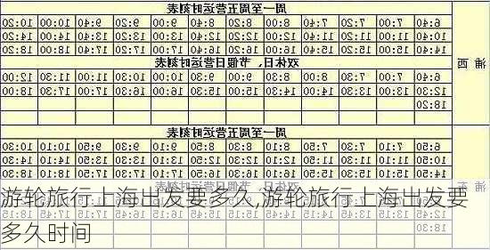 游轮旅行上海出发要多久,游轮旅行上海出发要多久时间