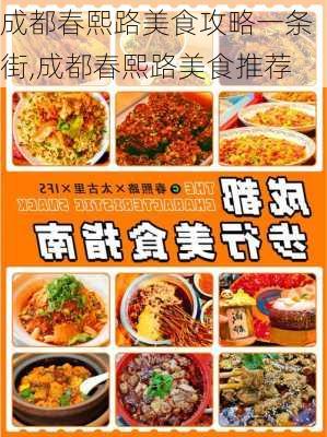 成都春熙路美食攻略一条街,成都春熙路美食推荐