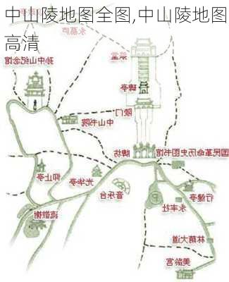 中山陵地图全图,中山陵地图高清