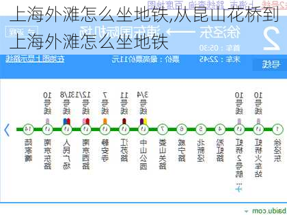 上海外滩怎么坐地铁,从昆山花桥到上海外滩怎么坐地铁