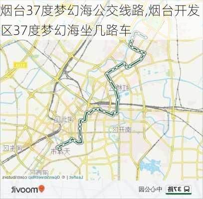 烟台37度梦幻海公交线路,烟台开发区37度梦幻海坐几路车