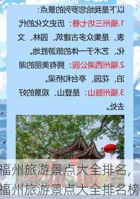 福州旅游景点大全排名,福州旅游景点大全排名榜