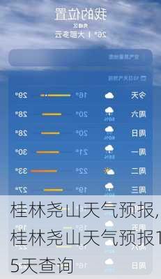 桂林尧山天气预报,桂林尧山天气预报15天查询