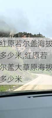 红原若尔盖海拔多少米,红原若尔盖大草原海拔多少米