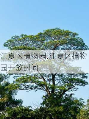 江夏区植物园,江夏区植物园开放时间