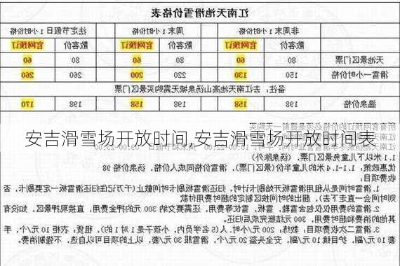 安吉滑雪场开放时间,安吉滑雪场开放时间表