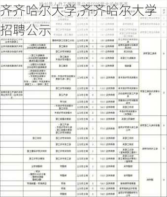 齐齐哈尔大学,齐齐哈尔大学招聘公示