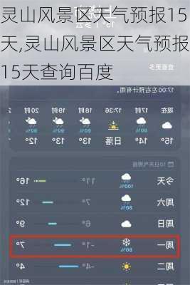 灵山风景区天气预报15天,灵山风景区天气预报15天查询百度