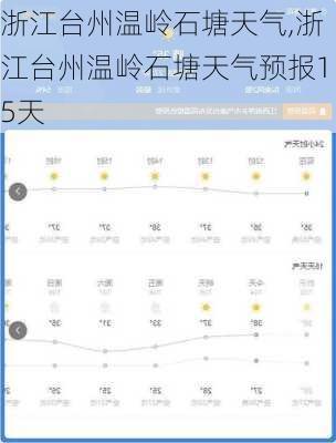 浙江台州温岭石塘天气,浙江台州温岭石塘天气预报15天